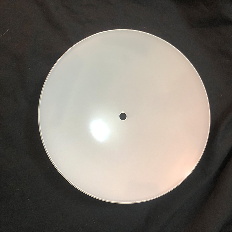 圆形弧形吸顶灯罩外壳酒店壁灯光面25厘米底盘补件配件中孔玻璃片