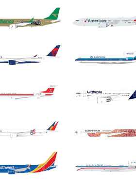 预GeminiJets A319/A350/B727/B737/B787 成品客机模型 1/400