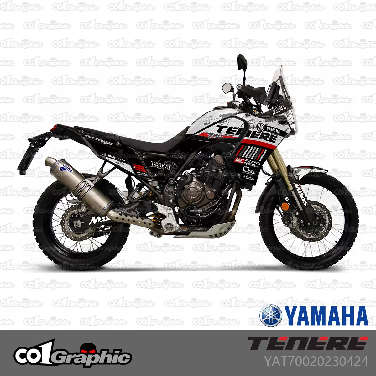 Применимый Yamahahaha Tenere T700 20-21 внедорожный мотоцикл 3M наклейка цветочные стикеры