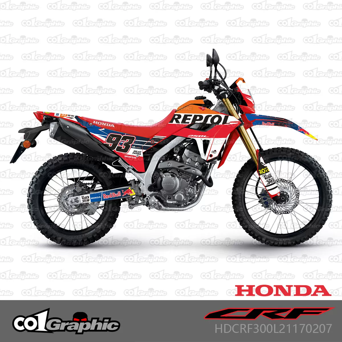 230822 Подходит Honda CRF250L/300L 21-23 внедорожный мотоцикл модифицированные наклейки