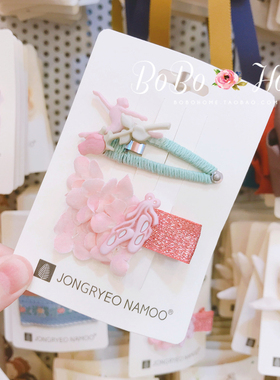 韩国进口Palmtree手工制儿童发饰可爱芭蕾girl花朵BB夹公主发夹