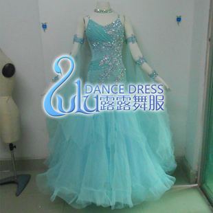 露露舞服快步舞华尔兹狐步探戈女表演服新款套装比赛摩登舞裙