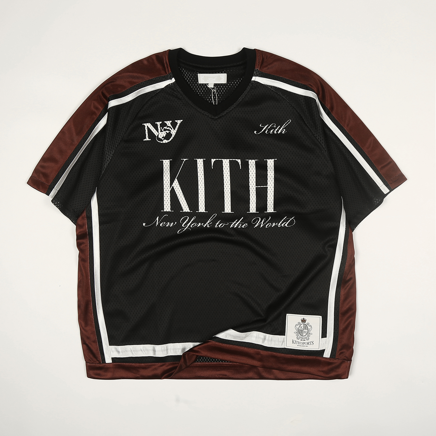 Kith Mesh Leon Jersey网眼美式短袖宽松复古透气速干运动T恤球衣