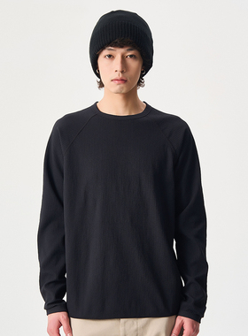 GDW长袖户外轻量华夫格透气SOLOTEX速干日系潮牌T恤多色圆领男女