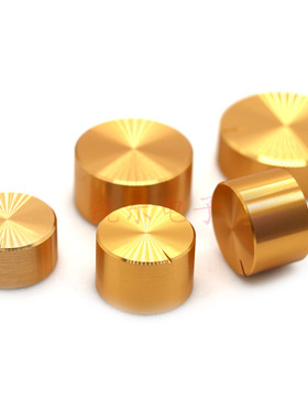 铝旋钮金色编码器声卡电位器内孔6mm旋钮精车音量功放调节金属帽
