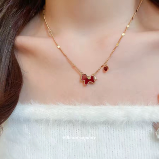 宠粉福利!马年好运~高端定制!高品质镀真金项链轻奢小众锁骨链