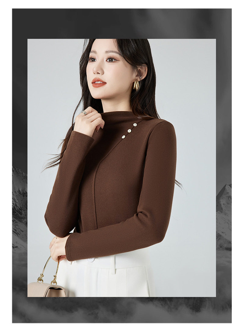 宠粉福利！加厚莱赛尔蚕丝驼绒~双面蓄热软糯半高领打底外穿