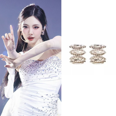 现货耳环YOUNGWON合金水晶奢华