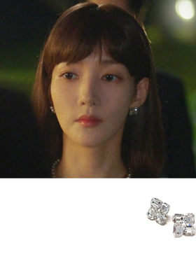 YOUNGWON可爱合金女水晶耳环