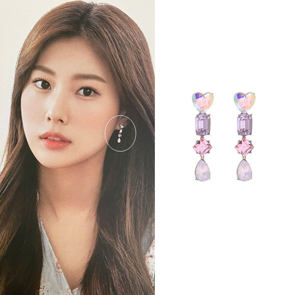 现货耳环YOUNGWON水晶韩剧