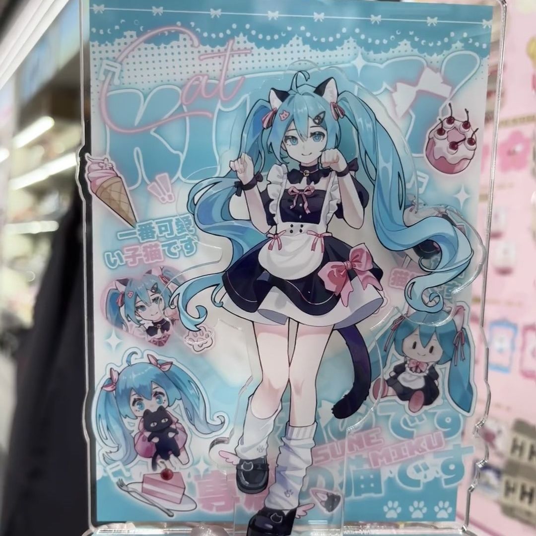未来milk初音公主大立牌16周年亚克力予梦立牌10cm桌面