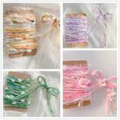 原创设计师配件日本手混线流苏毛线球捕梦网包装 手账DIY特色辅料3