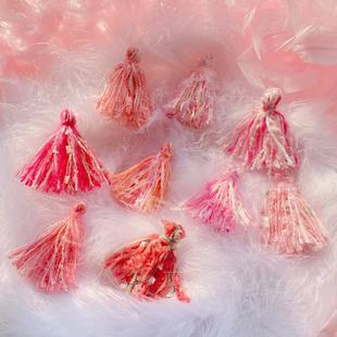 手混线耳环原创手工DIY饰品配件手账耳环耳夹毛线流苏吊坠挂件79#