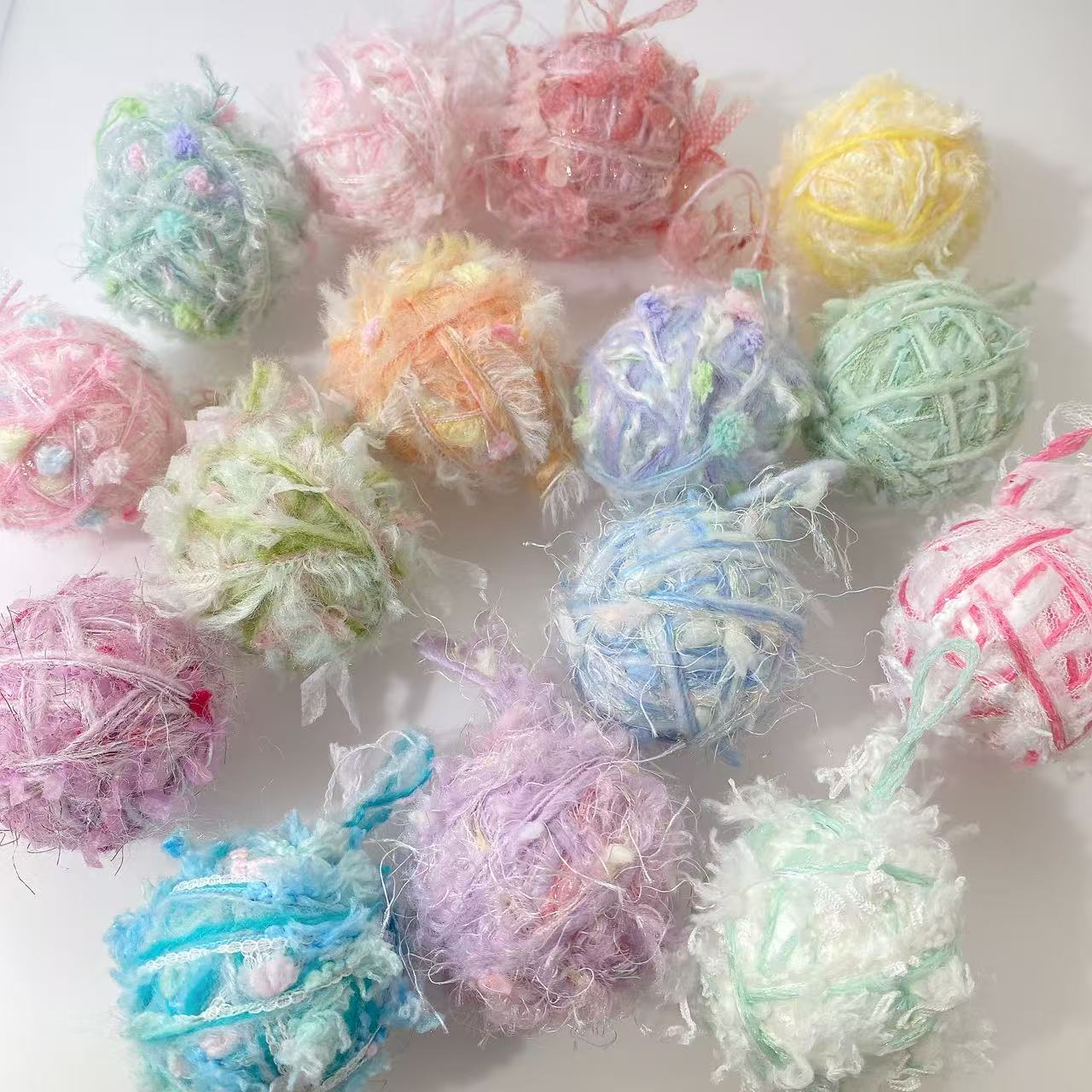 2025花式毛线球绕线泡沫球圣诞树节日装饰DIY公仔鲜花束拍摄道具