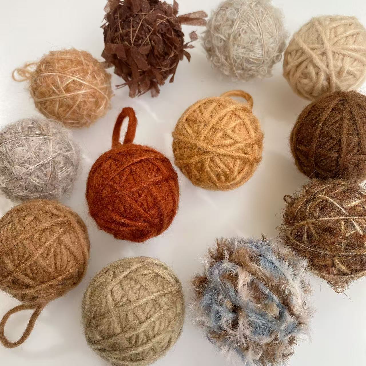 2025花式毛线球绕线泡沫球圣诞树节日装饰DIY公仔鲜花束拍摄道具