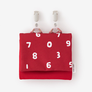 SOUSOU布袋日本京都制代购帆布开口小腰包裤夹包数字红