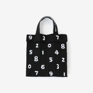 SOUSOU布袋日本代购京都制造设计师针织百褶肩包拎包小号数字黑