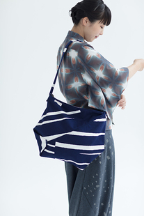 SOUSOU布袋真正日本京都制设计师帆布斜跨肩包背包软包 霞