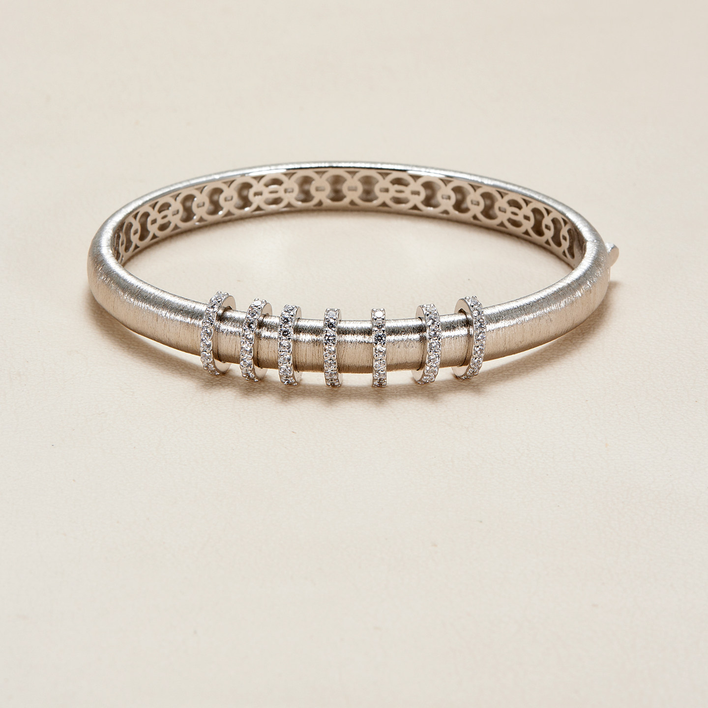 AHCHOO 静奢S925银满圈锆石手环小众高级古法拉丝工艺银手镯女,饰品/流行首饰/时尚饰品新,银饰手镯,淘宝优惠券,粉丝福利购,淘宝优惠卷