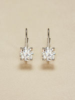 AHCHOO's minimalist 1-carat small bubble moissanite earrings exude a sense of sophistication. S925 silver earrings for women thumbnail 2