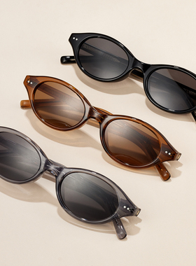 AHCHOO 时髦B备 复古猫眼太阳镜高级防紫外线光学镜高级感墨镜女