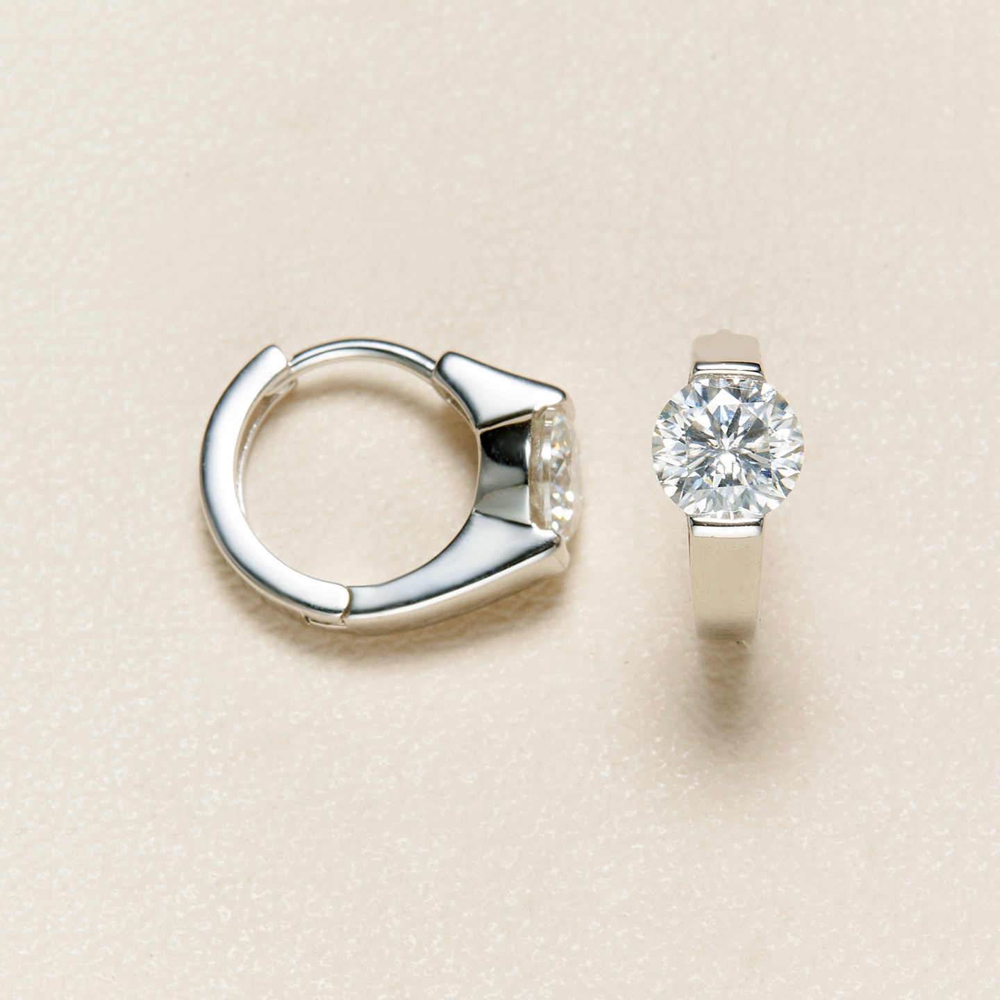 AHCHOO 静奢简约通勤1克拉圆形莫桑石耳环简约高级感S925银耳扣女,饰品/流行首饰/时尚饰品新,银饰耳饰,淘宝优惠券,粉丝福利购,淘宝优惠卷