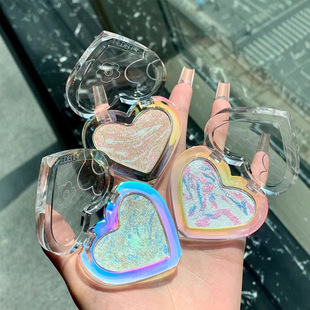 诗蒂娅正品爱心高光膏面部提亮脸部爆闪粉亮片立体服帖土豆泥质地