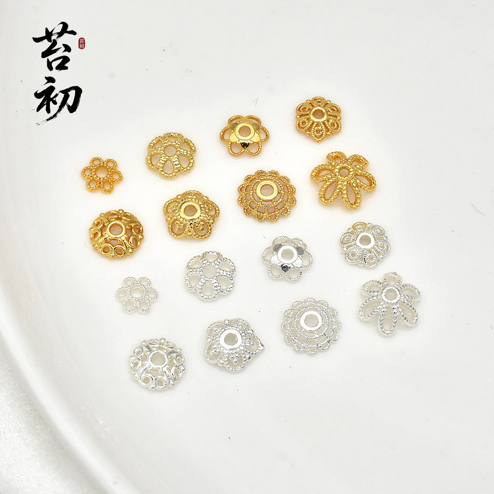 铜镀18K真金厚银手串隔片配件图片
