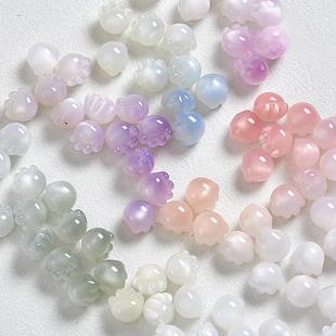 16mm猫爪菩提紫外线光变色树脂珠散珠子手串隔珠手工diy手链链