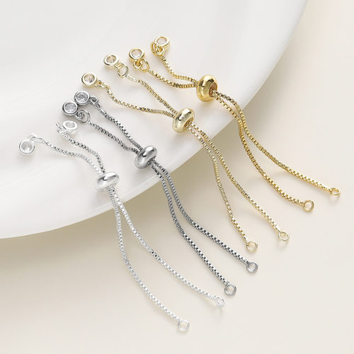 18K包金保色硅胶珠调节延长链