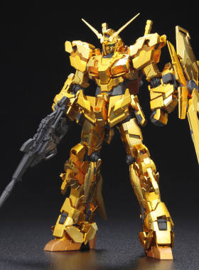 万代 高达基地限定 RG 1/144 RX-0 独角兽 金色电镀 独角兽 现货