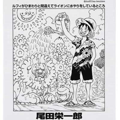 8月应募限定海贼王卷头扉绘摆件