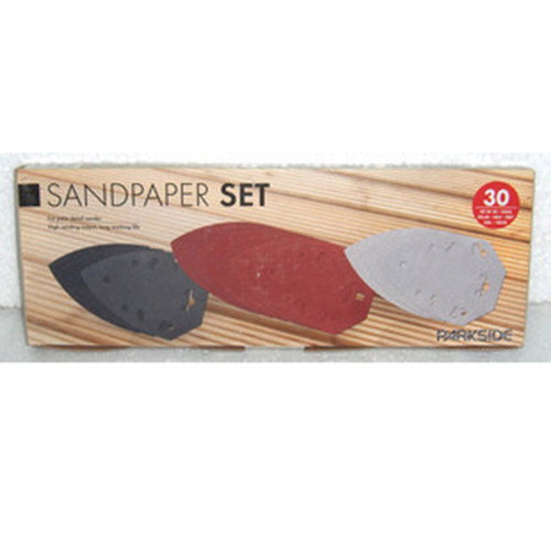 (PARKSIDE)老鼠砂角砂背绒砂纸拉绒片植绒砂纸套装30张