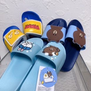 LINE FRIENDS连我朋友 布朗熊浴室拖鞋 室内轻便休闲