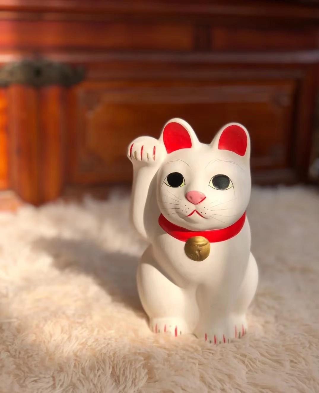 日本直邮东京豪德寺迷你招财猫招福猫店铺前台家居装饰陶瓷摆件