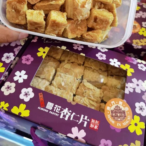 顺丰速运澳门钜记饼家雪花杏仁片