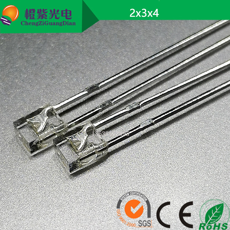 234方形橙光直插发光二极管直插式定制橙发橙 白发橙 橙透橙