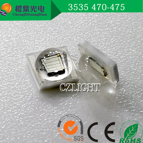 3535蓝光 3w 45mil 470-475nm 蓝色 700mA 3.0-3.2v led灯珠贴片