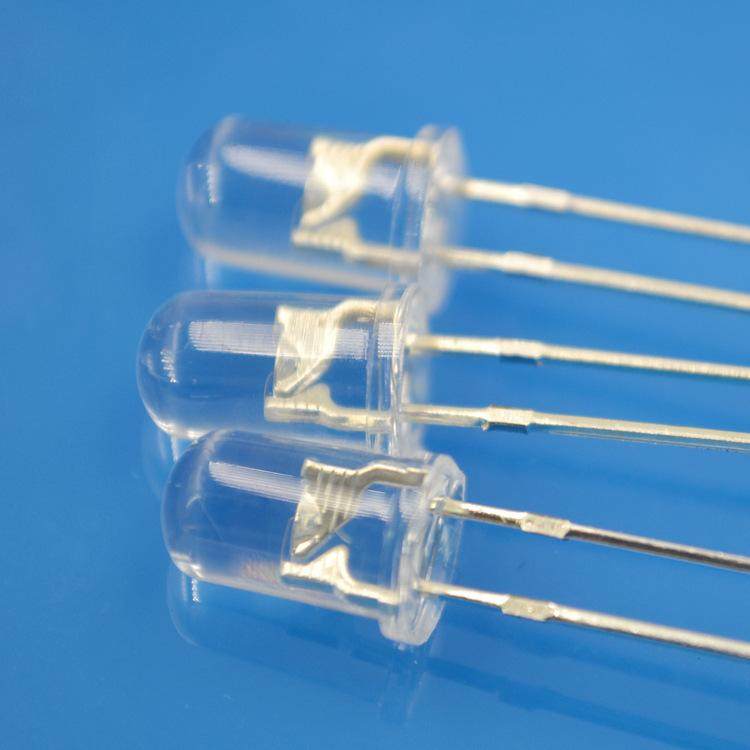 超高亮 5mm直插led灯珠 可定制 0.06w琥珀色led 2lm圆头黄光灯珠