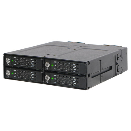 ICY DOCK MB720M2K-B全金属4盘位电脑NVMe M.2 SSD固态硬盘抽取盒