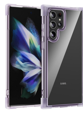 sansung适用三星galaxy+s24ultra电话保护套s24plus手机壳s23防摔全包s22四角磨砂透明紫色s21蓝色