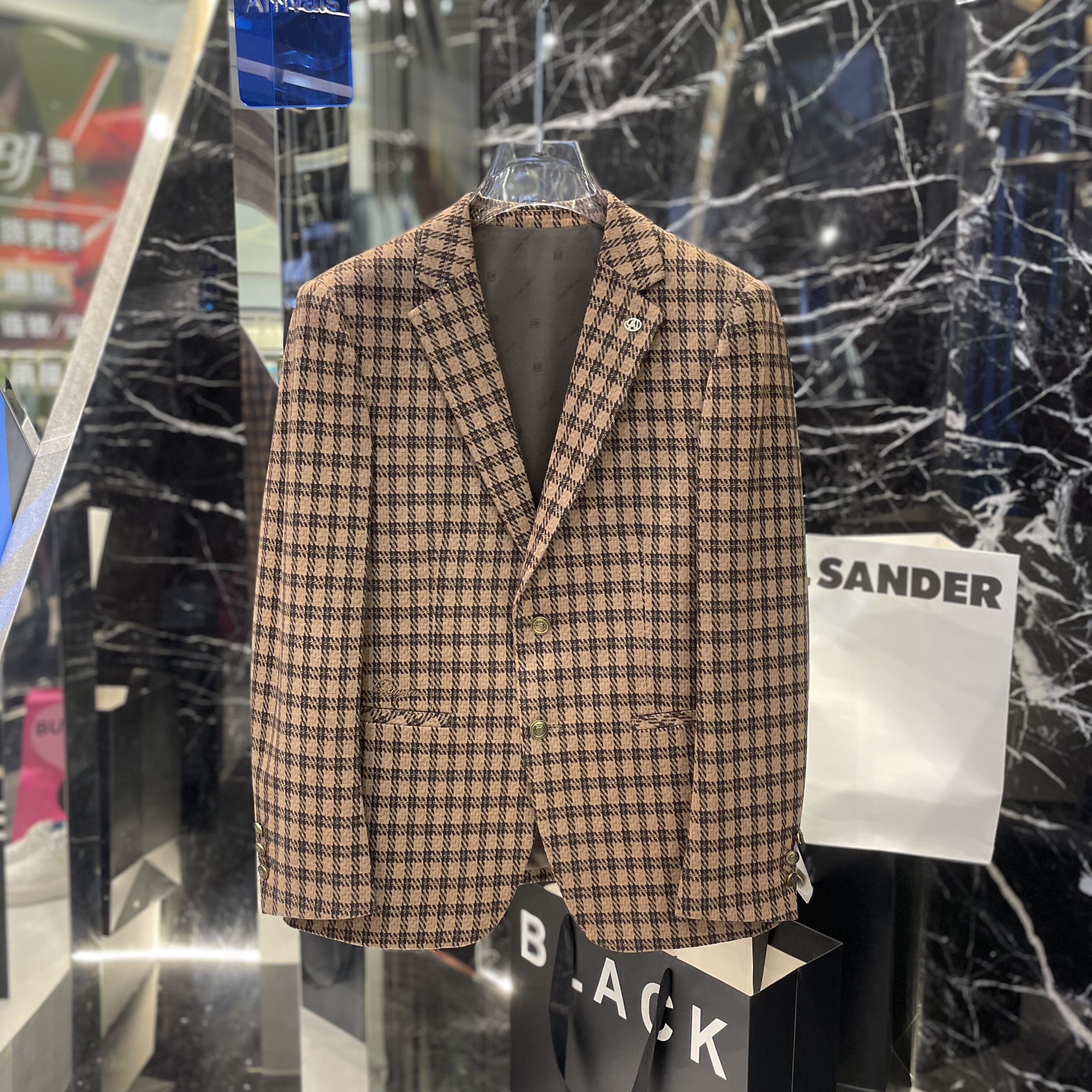 温州潮界2025新秋冬男士高端花格子西装外套便西青年时尚商务修身,男装,休闲西服,淘宝优惠券,粉丝福利购,淘宝优惠卷