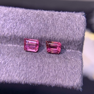 天然糖果色碧玺耳钉戒面