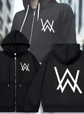 秋冬季艾伦沃克嘉豪同款战衣DJ潮faded拉链连帽卫衣外套衣服棉