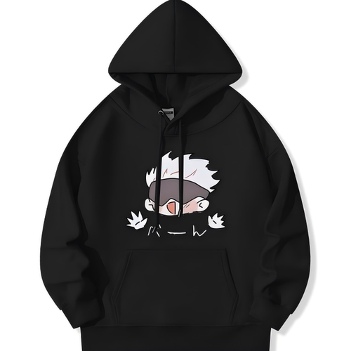 咒术回战周边动漫连帽卫衣秋冬加绒五条悟二次元男女学生套头上衣