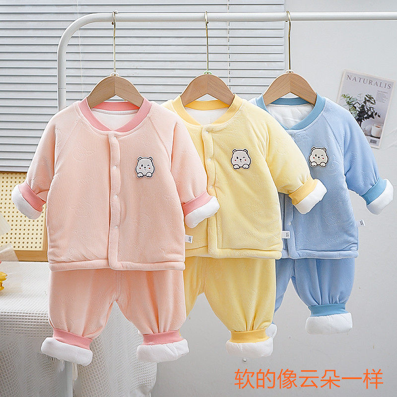 5-15度穿150克夹棉婴儿棉衣套装
