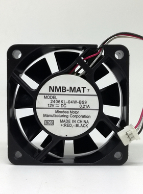 NMB6015电源风扇2406KL-04W-B59双滚珠大风量变频器机箱风扇6CM
