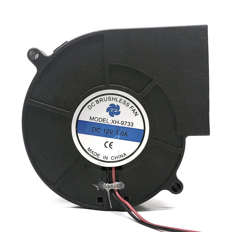 9733涡轮鼓风机12V暴力大风量烧烤炉户外采暖炉火炉壁炉离心风