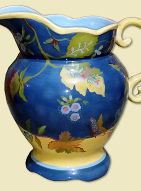 【特惠】 陶瓷手绘美国tracy porter蓝色梦幻系列水扎/花瓶/摆件