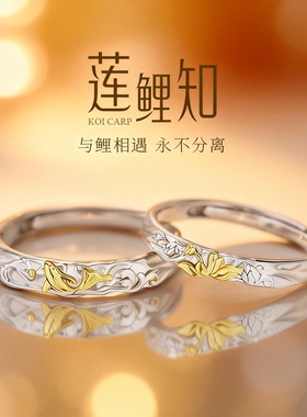 DR情侣对戒纯银999足银戒指一对轻奢小众设计对戒圣诞礼物送女友